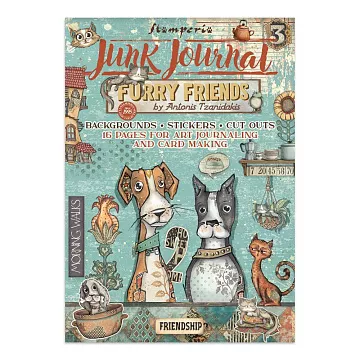 Набор бумаги А4 "Furry Friends. Для вырезания", 16 листов (Stamperia)
