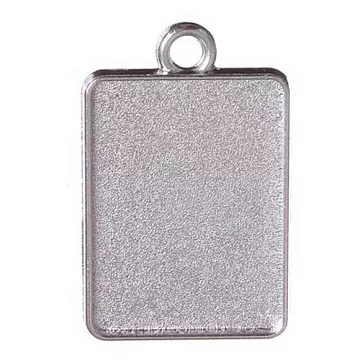 Основа под кабошон "Прямоугольник", цвет серебро