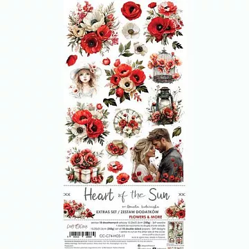 Набор бумаги 30х15 см "Heart of the sun. Flowers", 18 листов (CraftO'clock)