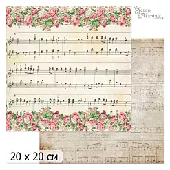 20х20 Бумага "Фономикс. Ноты. Дизайн 2" (ScrapMania)