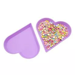 Тарелка для мелочей, сиреневое сердце, 1 шт Тарелка для мелочей, сиреневое сердце, 1 шт