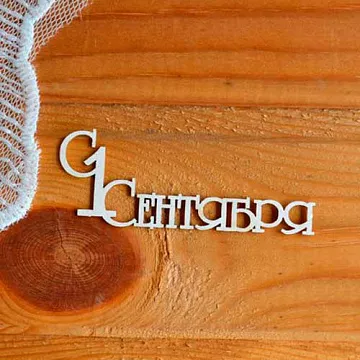 Набор украшений из чипборда "С 1 сентября 2" (Просто небо)