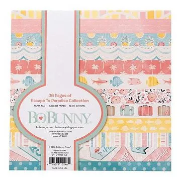 Набор бумаги 15х15 см "Escape to paradise", 36 листов (BoBunny)
