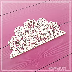 Чипборд "Кружевная салфетка. Половинка" (СкрапМагия) Чипборд "Кружевная салфетка. Половинка" (СкрапМагия)