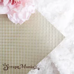 Отрез экокожи 30х69 см "Текстурный. Квадратик золотой" (Pty Италия)