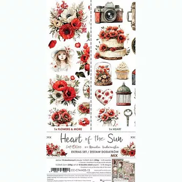 Набор бумаги 30х15 см "Heart of the sun. Mix", 18 листов (CraftO'clock)