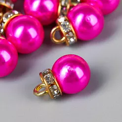 Набор жемчужных подвесок "Ярко-розовая жемчужина с петелькой" (АртУзор) Набор жемчужных подвесок "Ярко-розовая жемчужина с петелькой" (АртУзор)