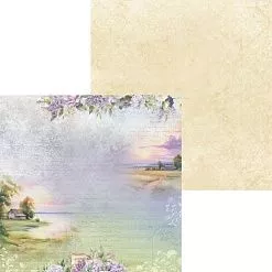 Набор бумаги 30х30 "Сиреневый рассвет", 8 листов (Scrapodelie)