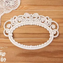 Украшение из чипборда 3D "Рамка овальная" (Просто небо)