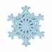 Пуговица пластиковая "Снежинка", цвет голубой (Gamma)