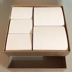 Двухъярусная заготовка для маминых сокровищ с 5 коробочками, цвет крафт