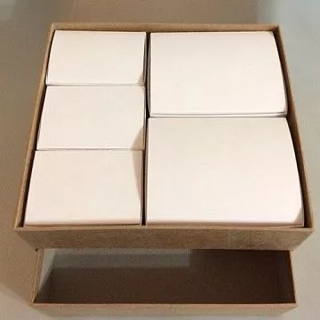 Двухъярусная заготовка для маминых сокровищ с 5 коробочками, цвет крафт