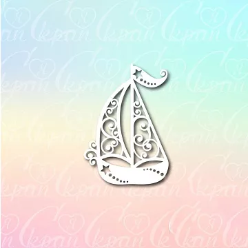 Чипборд "Корабль ажурный" (LeoMammy)