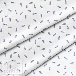 Отрез ткани 79х50 см "Веточки на белом" (Cotton)