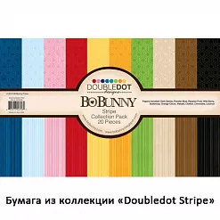Бумага "Doubledot Stripe. Buttercup" (BoBunny)