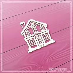 Чипборд "Домик с гирляндами", 4,8х5,3 см (СкрапМагия)