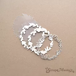 Шейкер "Новогодняя Ванилька. Венок. Маленький", 7х7,5 см (ScrapMania)