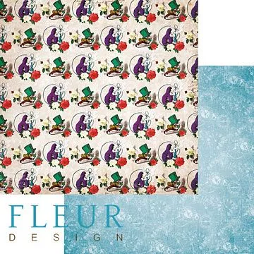 Бумага "В стране чудес. Шляпник" (Fleur-design)