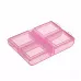 Контейнер прямоугольный, 4 секции, цвет розовый