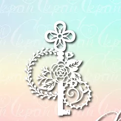 Чипборд "Свадебный ключик", 5х7 см (LeoMammy)
