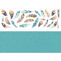 Лист с картинками 10х30 см "Перья" (ScrapMania)