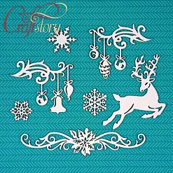 Набор украшений из чипборда "Новогодний декор" (CraftStory)