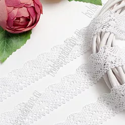 Кружево хлопковое "Белое", ширина 2,5 см, длина 1 м