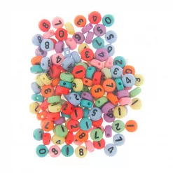 Набор бусин "Разноцветные цифры"
