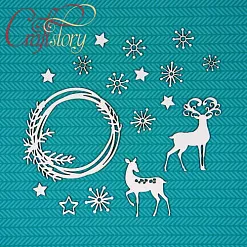 Набор украшений из чипборда "С оленями 2" (CraftStory)