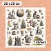 Калька 20х20 см "Лукоморье 23", плотность 110 гр/м2 (ScrapMania)