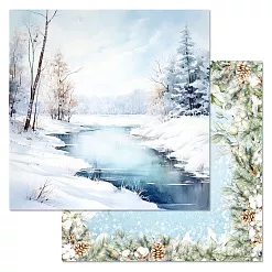 Бумага "Времена года: зима. Ледяное зеркало" (ScrapMania)