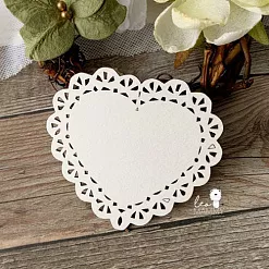 Украшение из чипборда "Сердце ажурное 1" (LeoMammy)