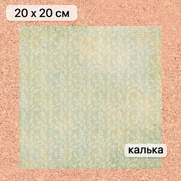 Калька 20х20 см "Сезон ромашек 02", плотность 110 гр/м2 (ScrapMania)