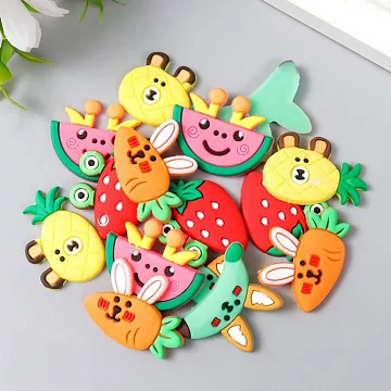Набор украшений из резины "Фрукты с мордочками", 15 шт (АртУзор)