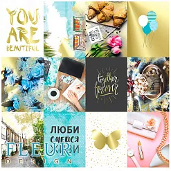 Набор карточек "Pretty tiffany" (Fleur-design)