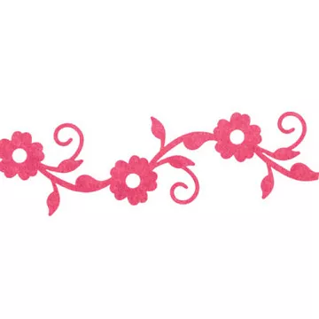 Лента из фетра "Цветочная лоза", неоново-розовая (Gamma)