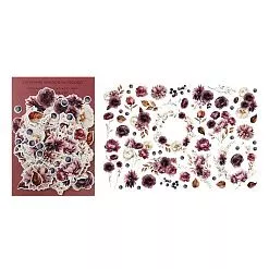 Набор высечек "Осенняя акварель. Акварель-Бордо", 53 шт (ScrapbookDesigns)