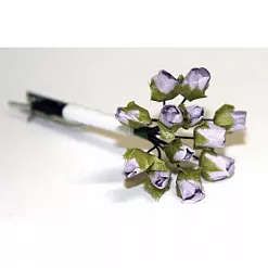 Букетик маленьких роз с полуоткрытым бутоном "Сиреневые" (Рукоделие)