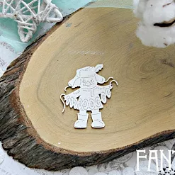 Украшение из чипборда "Свинка с баранками 655" (Fantasy)