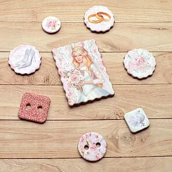 Набор цветного чипборда "Свадебный букет" (ScrapMania) Набор цветного чипборда "Свадебный букет" (ScrapMania)