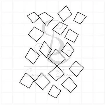 Штамп "Осколки", 5,5х8 см (Студия "Елена")