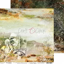 Бумага 30х30 см "Silver heart warrior 06" (CraftO'clock)