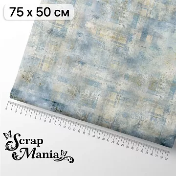 Отрез ткани 75х50 см "Элементарно, Ватсон! Потертая клетка" (ScrapMania)