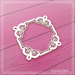 Чипборд "Кружевная рамка. Квадрат мини" (СкрапМагия)