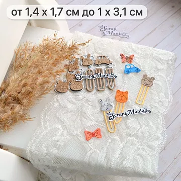Нож "Детство. Скрепки", 1х3,1 см (ScrapMania)