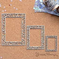 Шейкер "Фономикс. Новогодний. Ажурная рамка мини", 4,5х6 см (ScrapMania)