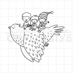 Штамп "Дневные сны", 7х7 см (Скрапклуб)