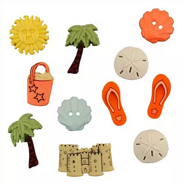 Набор пуговиц "На пляже" (Buttons Galore)