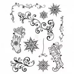 Набор штампов "Носочки и звезды" (Viva Decor)