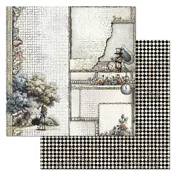 Бумага "Алиса и Чеширский кот. Кроличья нора" (ScrapMania)